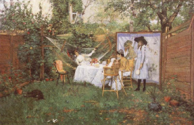 William Merrit Chase The Open air Breakfast china oil painting image